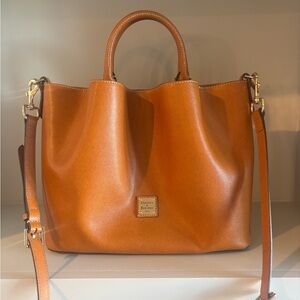 Dooney & Bourke Lucca Leather Barlow Brown Leather Handbag